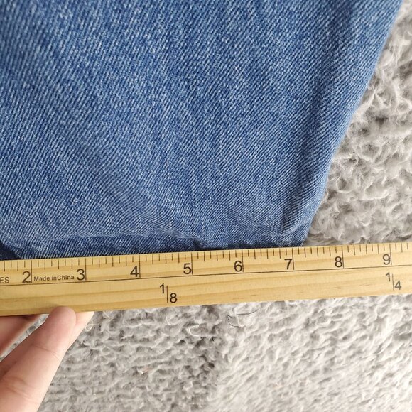 Lands End Jeans Women’s 8 Tall Blue High-Rise Classic 100% Cotton Denim Straight - Picture 8 of 12